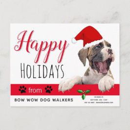 犬のクリスマスカードからペットのビジネスホリデー ポストカード