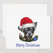 犬のクリスマスカード (正面/裏面)