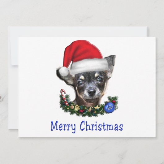 犬のクリスマスカード (正面)