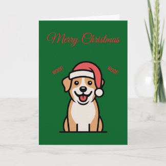 犬のクリスマスカード カード