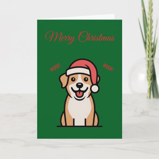 犬のクリスマスカード カード (正面)