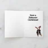 犬のクリスマスカード – 人間はこれを見つける笑わされる シーズンカード (内部)