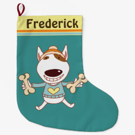 犬のクリスマスストッキング ラージクリスマスストッキング