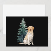 犬のクリスマスツリーパーティー 愛犬家のXmas シーズンカード (正面/裏面)