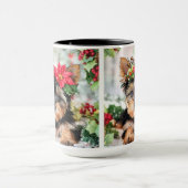 犬のクリスマスデザイン マグカップ (中央)