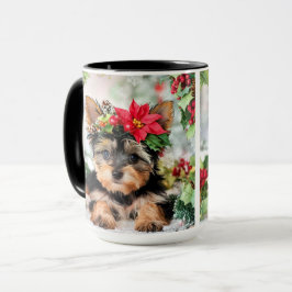 犬のクリスマスデザイン マグカップ