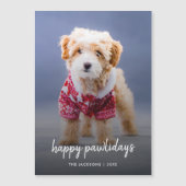 犬のクリスマスパピーハッピーパウィーデイズ磁気カード (正面)