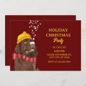 犬のクリスマスパーティー 招待状 (正面/裏面)