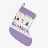 犬のクリスマスフェスティバル スモールクリスマスストッキング (正面 (吊り時))