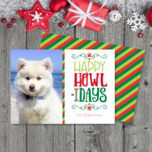 犬のクリスマスフォトハッピーHowlidays