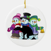 犬のクリスマスプレゼントオーナメント セラミックオーナメント (裏面)