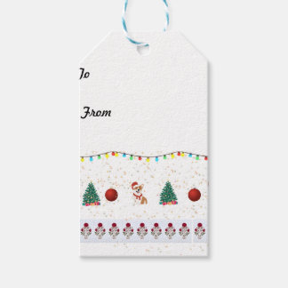 犬のクリスマスプレゼントラベル ギフトタグ