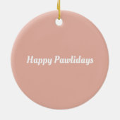 犬のクリスマスプレゼント セラミックオーナメント (裏面)