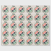 犬のクリスマスポーズネームギフトの追加 ラッピングペーパー (フラット)