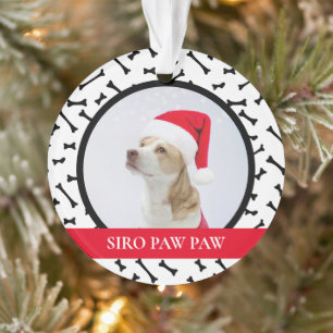 犬のクリスマスモダンかわいい子犬の幸せなパウィデイ オーナメント