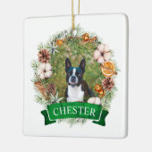犬のクリスマスリース オーナメント (左)