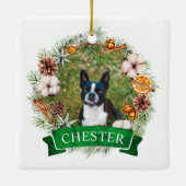 犬のクリスマスリース オーナメント (裏面)