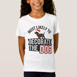 🐶犬のクリスマス飾に最も可能性が高おもしろいい Tシャツ