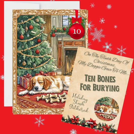 犬のクリスマス12日間の10日目 シーズンカード