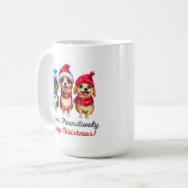 犬のクリスマス コーヒーマグカップ (正面左)