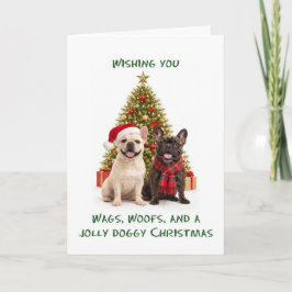 犬のクリスマス シーズンカード
