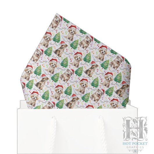 犬のクリスマス・ティッシュペーパー 薄葉紙