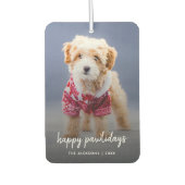 犬のクリスマス |可愛モダンい子犬の幸せな休日 カーエアーフレッシュナー (正面)