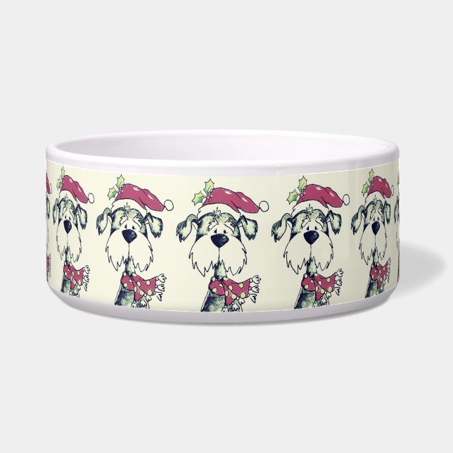 犬のクリスマス**子犬** ボウル (正面)
