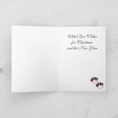 犬のクリスマス|愛らし信じいゴールデンサンタポップ シーズンカード (内部)