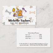 犬のクリーニング | 犬の前足のボーンパターン 名刺 (正面/裏面)