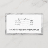 犬のクリーニング | 犬の骨パターン | 大理石 名刺 (裏面)