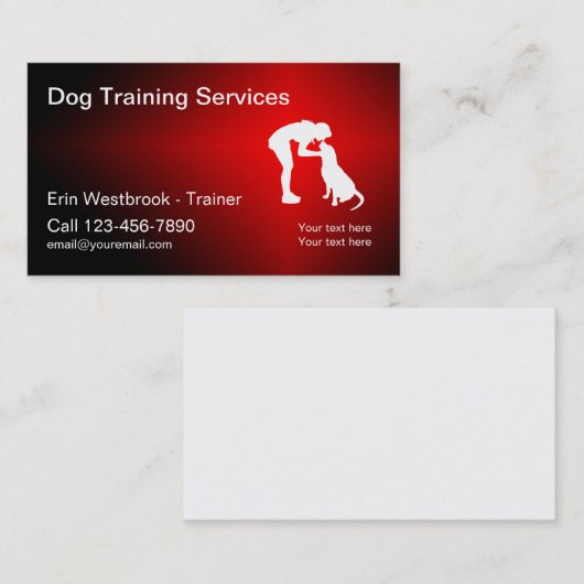 犬のクール訓練名刺 名刺 (正面/裏面)