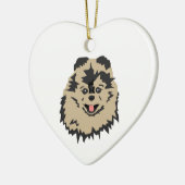 犬のク絵画リスマスアート陶器 セラミックオーナメント (左)