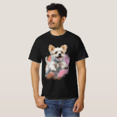 犬のグラフィックTシャツ Tシャツ (正面フル)
