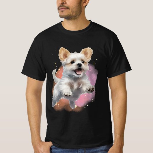 犬のグラフィックTシャツ Tシャツ (正面)