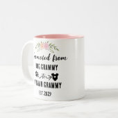 犬のグラミーから人間のグラミーに昇進する ツートーンマグカップ (正面左)