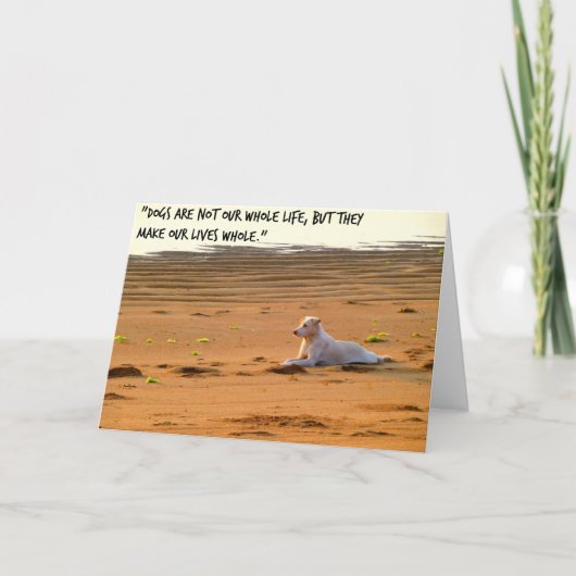 犬のグリーティングカード,ペットの紛失カード,ペットの死別 カード (正面)