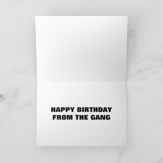 犬のグループはことわざハッピーバースデー カード (内部)