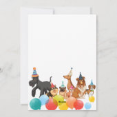 犬のグループはパーティーハッピーバースデー シーズンカード (裏面)