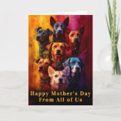 犬のグループ ヴィブラント背景 CT6 カスタムマザー カード (正面)