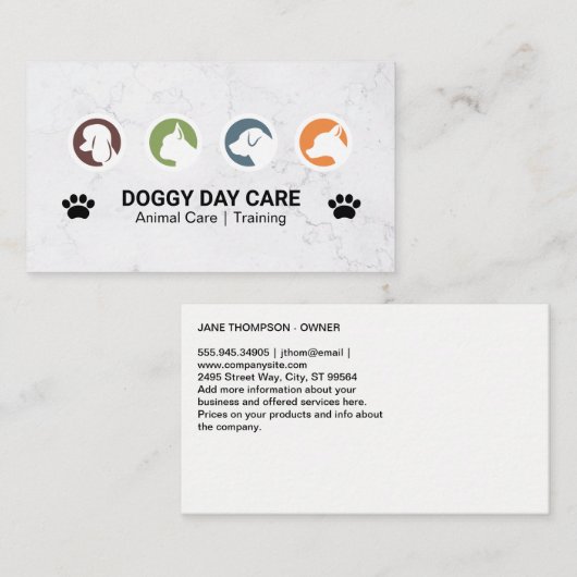 犬のグループ 名刺 (正面/裏面)