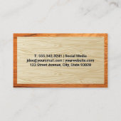 犬のグループ |木材の背景 名刺 (裏面)