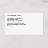 犬のグループ | 犬の骨 | ペットケア 名刺 (裏面)