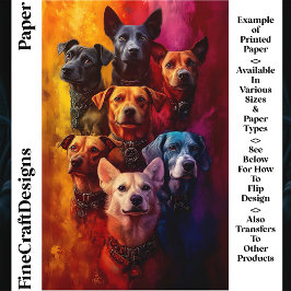 犬のグループ，背景鮮やかCT6クラフト紙