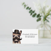 犬のグルーミングおもしろい子犬ペットブルフランスのドッグ 名刺 (スタンド正面)