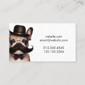 犬のグルーミングおもしろい子犬ペットブルフランスのドッグ 名刺 (裏面)