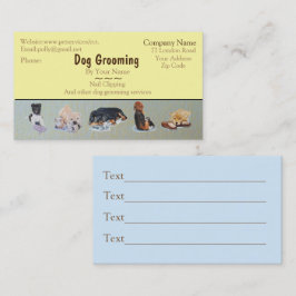犬のグルーミングとペットの介護サービスアポイントメント 予約カード