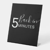 犬のグルーミングのサインバック5分 台座サイン (正面)