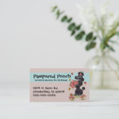 犬のグルーミングのサービス業カード 名刺 (スタンド正面)