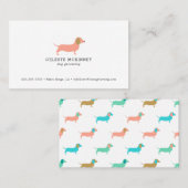 犬のグルーミングのダックスフントの名刺 名刺 (正面/裏面)